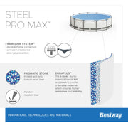 Piscina Tonda con struttura Steel Pro MAX 427x84 cm Bestway 56595
