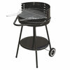 BBQ Barbecue tondo griglia rimovibile in acciaio inox struttura in metallo con ruote e maniglia per lo spostamento BestBQ