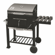 Barbecue rettangolare a carbone con ruote e coperchio vassoio brace regolabile e termostato BestBQ