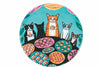 Set 6 Sottopentola tondo in ceramica Fantasy Cat