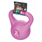 Kettlebell peso da 2Kg con rivestimento rosa antiscivolo