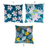 Cuscino quadrato 45x45 cm double face con decoro tropicale sfoderabile e imbottito Fashion Jungle