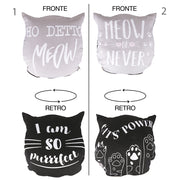 Cuscino gatto 44x40 cm per arredo double face sfoderabile con zip Cat Lovers