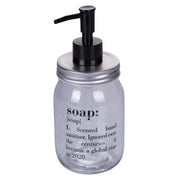 Dispenser dosatore sapone liquido per bagno locali e ristoranti in vetro trasparente 380 ml Victionary