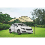 Gazebo pergola 3x4 mt da esterno giardino per copertura auto con struttura in acciaio e telo in poliestere 180 gr/mq Gabbo