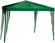 Gazebo 3x4 mt telo copertura in poliestere verde bianco da giardino