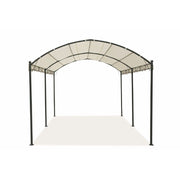 Gazebo pergola 3x4 mt da esterno giardino per copertura auto con struttura in acciaio e telo in poliestere 180 gr/mq Gabbo