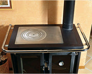 Cucina Stufa a legna con rivestimento in maiolica 7,2 kW Rosetta Liberty bordeaux