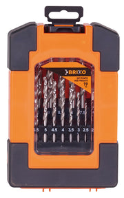 Set punte per trapano tassellatore Brixo HSS fresate in cofanetto display 19 pezzi Brixo