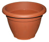 Vaso tondo in resina color terracotta Tivola De-Roma