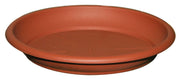 Sottovaso tondo in resina color terracotta Deroma
