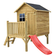 Casetta palafitta in legno gioco da giardino con scivolo Winnie first Wooden chalet