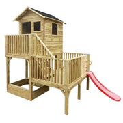 Casetta palafitta in legno gioco da giardino con scivolo Winnie Wooden chalet