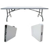 Tavolo pieghevole catering in acciaio e ABS 180x75x74 h cm