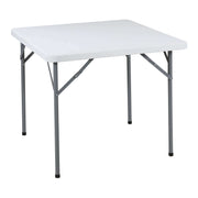 Tavolo quadrato pieghevole 85x85x74h cm con struttura in acciaio e piano in ABS Square Table