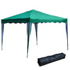 Gazebo pieghevole verde in acciaio e poliestere 3x3 mt Amber