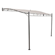 Gazebo Pergola in acciaio veranda addossata fissaggio a parete mt 3,5x2,5 Mirelle