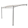 Gazebo Pergola in acciaio veranda addossata fissaggio a parete mt 3,5x2,5 Mirelle