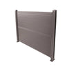 Pannello recinzione privacy frangivento in PVC con pali alluminio 150 X 120 Marrone