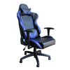 Poltrona da ufficio e gaming ergonomica in pelle nera blu multiposizione Interlagos