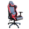 Poltrona da ufficio e gaming ergonomica in pelle nera rossa multiposizione Interlagos