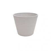 Vaso tondo basso da giardino in fibra di argilla 34x34x34 cm Ginestra