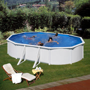 Piscina in acciaio Ovale 610x375x120 h con depuratore a sabbia serie Fidji GRE KIT610ECO