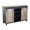 Mobile credenza da interno soggiorno ingresso bar con 2 ante scorrevoli in legno e metallo Linea Industrial