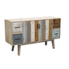 Mobile credenza madia da interno salotto in legno colorato con 2 ante centrali e 4 cassetti Linea Classic