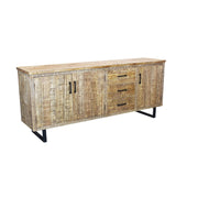 Mobile credenza da interno in legno e metallo a 3 ante e 3 cassetti Linea Classic