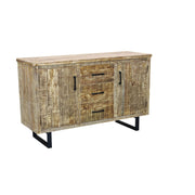 Mobile credenza da interno in legno e metallo con due ante e 3 cassetti Linea Classic