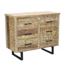 Mobile credenza da interno a 6 cassetti in legno e metallo Industrial Style Linea Classic