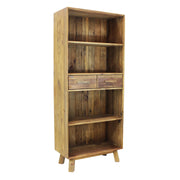 Libreria scaffale in legno di pino a 4 ripiani con cassetti Linea Classic