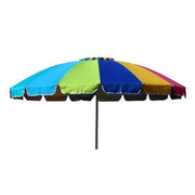 Ombrellone da spiaggia multicolor Ø240 cm con palo in alluminio anodizzato e telo in poliestere Rainbow Sea