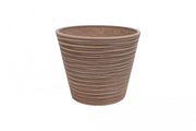 Vaso tondo basso da giardino in fibra di argilla 34x34x34 cm Ginestra