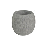 Vaso tondo da giardino in fibra di argilla grigio 19x19x17 cm Ranuncolo