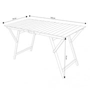 Tavolo chiudibile 70x140 cm con struttura in legno Eventuality