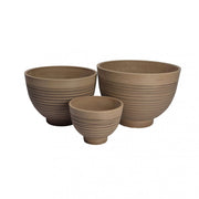 Vaso largo basso da giardino in fibra di argilla Ø45x32 cm Agapanto