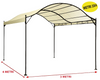 Gazebo in acciaio 4x3 mt da esterno giardino per copertura auto con telo in poliestere Pergola Maxi