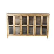 Mobile credenza da interno in nobilitato bilaminato con 6 ante e 6 ripiani Linea Classic Long Wood