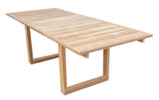 Tavolo allungabile 180/260 cm da giardino in legno pregiato di teak con piano a doghe T-Table