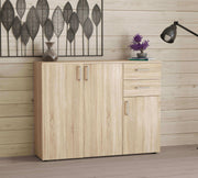 Mobile credenza da interno in legno nobilitato bilaminato con 3 ante e 2 cassetti Linea Classic