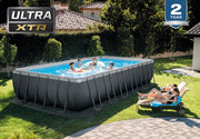 Piscina fuori terra rettangolare ultra frame XTR cm 732x366xH132 cm INTEX 26364