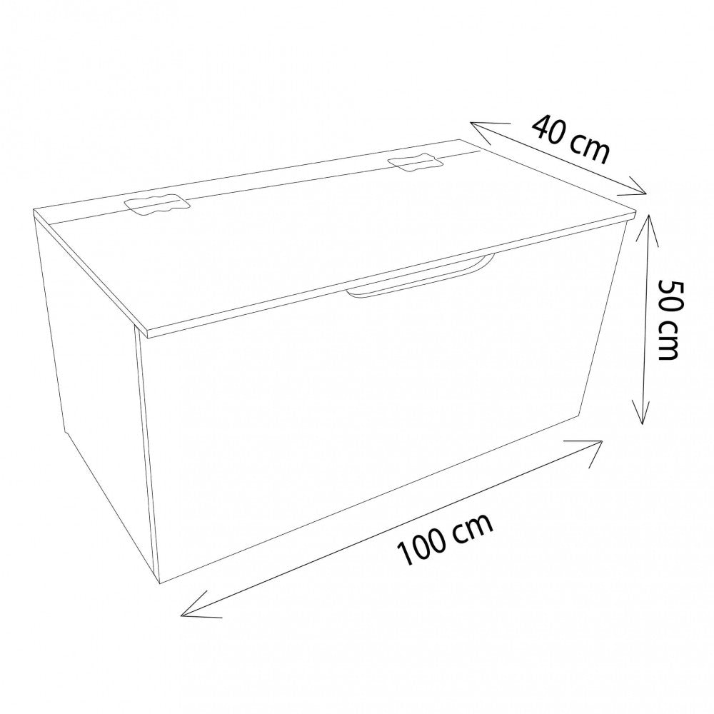 Baule cassapanca portalegna in legno di pino 100x40x50 cm – Briconess  Business Italia